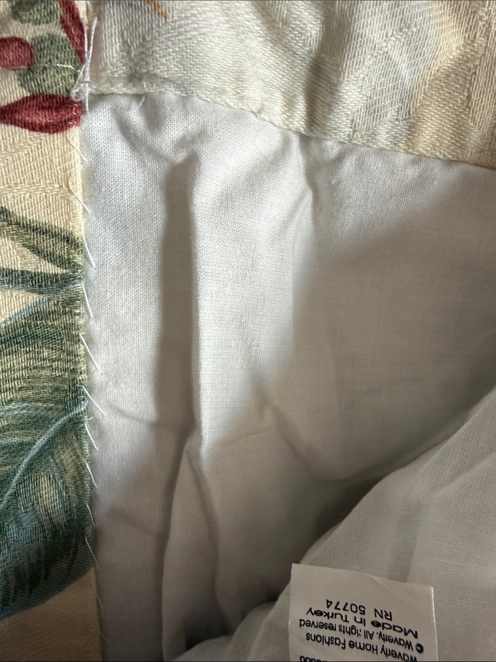 Waverly Williamsburg Garden Magnolia Set of 2  82” lined curtains EUC - Picture 4 of 4